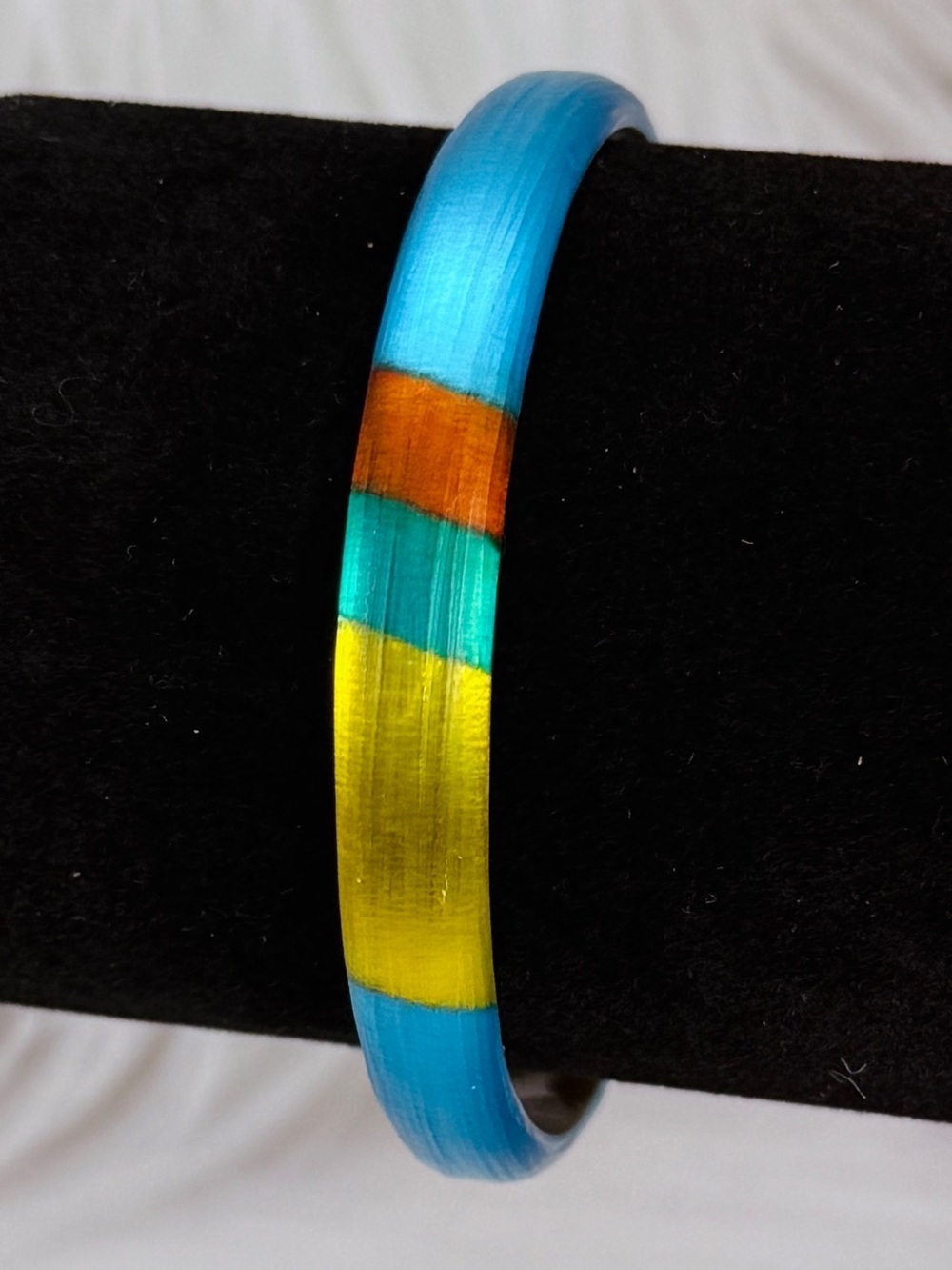 Beautiful vibrant multicolored lightweight vintage cuff bracelet